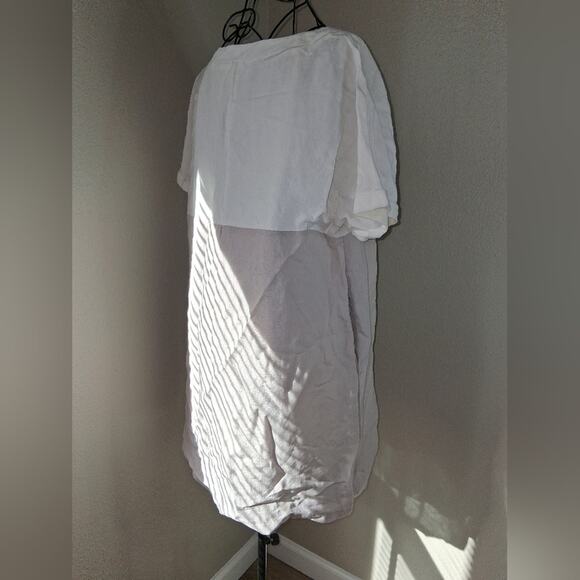 White and Gray Casual Dress - Picture 3 of 4